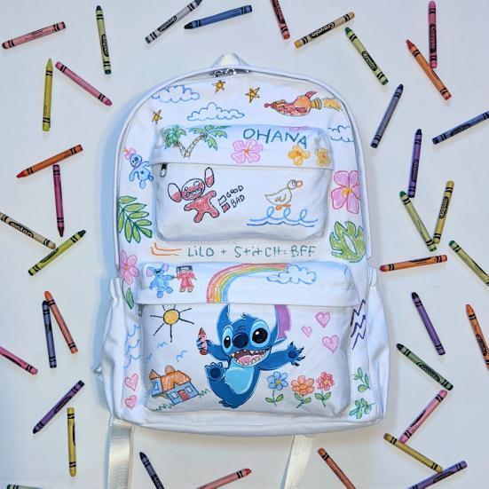 Double Pocket Canvas Backpack
